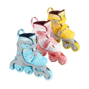 Patins à roulettes multifonctionnels réglables pour filles <span class=keywords><strong>Roues</strong></span> doubles simples Lumières clignotantes exclusives transfrontalières PU pour enfants - Product Image 5