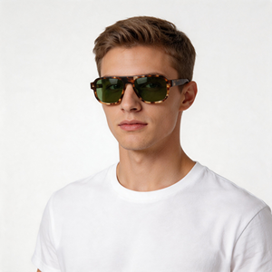 New Trending SA0397 Unisex Fashion Acetate Sunglasses UV400 Protection Nylon Lens Full Rim Square Frame Outdoor Ready Goods - Product Image 1