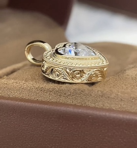 Joyería Fina Personalizada, Colgante de Oro Sólido Real de 9k, 10k, 14k, 18k, Oro Rosa, Amarillo, Blanco, Diamante/Gema de Laboratorio, Fabricación en Fábrica - Product Image 2
