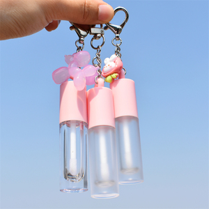 Tubo Vuoto Personalizzato per Lucidalabbra e Balsamo Labbra da 2,5ml, in Plastica ABS+AS con Tappo a Vite Rosa e Pennello, <span class=keywords><strong>Packaging</strong></span> Cosmetico - Product Image 5