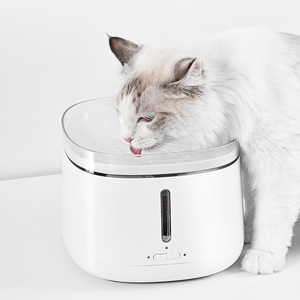 Fontaine à eau automatique pour chat, en plastique blanc, silencieuse, sans fil, intelligente, pour usage domestique - Product Image 1