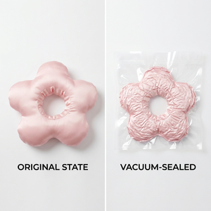 Oreiller en forme de fleur pour dormeurs latéraux, en satin, soulagement de la douleur à l'oreille, oreiller donut avec trou pour HNH et logo personnalisé - Product Image 5