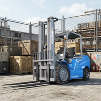 Depot Perlengkapan Teknik Pengangkutan Material Stabilitas Ban Padat Liftron CPD40D Forklift Elektrik Counterbalance 4000kg