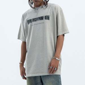 T-shirt surdimensionné personnalisé pour homme 100% coton, imprimé, décontracté, manches courtes, tissu tricoté, impression numérique, 180 grammes - Product Image 6