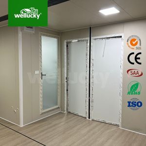 Casa contenedor prefabricada portátil barata con paneles solares para campamento <span class=keywords><strong>de</strong></span> trabajadores y proyectos residenciales asequibles - Product Image 4