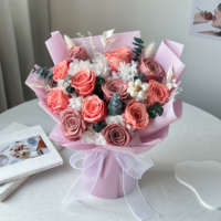 Bouquet de roses éternelles en gros personnalisable pour déclaration romantique – Fleurs éternelles