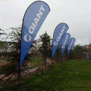 Beach Feather Flag Banner with Polyester Digital Printed Flagpole and Base for Sports Festival Advertising - Product Image 3
