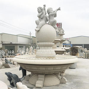 Grande <span class=keywords><strong>fontaine</strong></span> en marbre <span class=keywords><strong>de</strong></span> <span class=keywords><strong>jade</strong></span> blanc sculptée à <span class=keywords><strong>la</strong></span> main pour jardin extérieur avec une belle caractéristique d'eau en pierre - Product Image 6