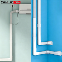 Kit de couverture décorative en PVC blanc de 3 et 4 pouces pour unité extérieure de climatiseur mini-split sans conduit et ensemble de conduites