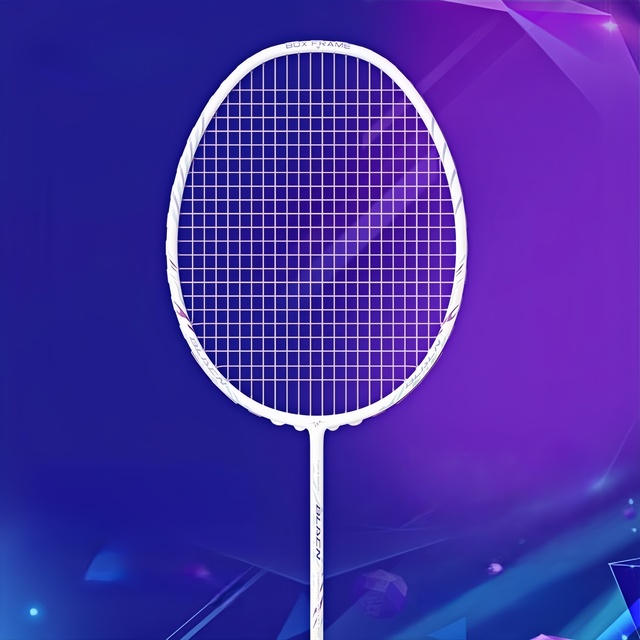 WAVAW Professional Badminton Racket 4U Carbon Fiber PU Grip Woven Moderate Hardness Lightweight Durable