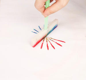 Ensemble de peinture aquarelle arc-en-ciel aux couleurs vives, design original, peinture artistique, peinture à l'eau soluble, avec outil éponge - Product Image 4