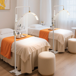 <span class=keywords><strong>Lampe</strong></span> <span class=keywords><strong>de</strong></span> beauté demi-lune Osum 28 pouces en métal détachable <span class=keywords><strong>sur</strong></span> roulettes, LED, hauteur réglable pour le nail art, la broderie des sourcils et le maquillage des cils - Product Image 6