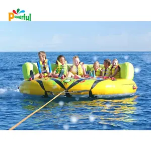 Tubo inflável para esporte aquático, 4-6 pessoas, rosca, barco rebocável, voar, para jogos de esporte aquático