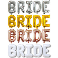 Décoration de mariage de style occidental : Ballons en aluminium décoratifs flottants blancs et crème avec inscription « Future Mariée » pour accueillir la future mariée