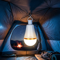 Ampoule LED d'urgence à culot E27, batterie Li-ion 2 cellules 20 W 2400 mAh, la plus vendue, avec interrupteurs et crochets, autonomie 2-3h