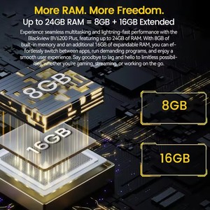 <span class=keywords><strong>โทรศัพท์</strong></span>มือถือ Blackview BV6200 Plus รุ่น<span class=keywords><strong>ใหม่</strong></span> ทนทาน ระบบปฏิบัติการ Android 14 ลำโพงเสียงดังพิเศษ 3W หน้าจอ HD+ รองรับ NFC แบตเตอรี่ 11000mAh แรม 8GB ความจุ 128GB - Product Image 4