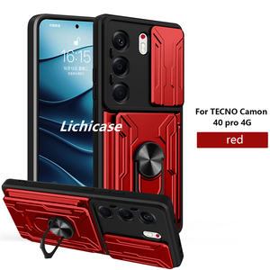 Lichicase 2 en 1 funda híbrida para Tecno Camon 40 Premier 5G cartera portátil ranura para tarjeta soporte armadura anillo contraportada - Product Image 2