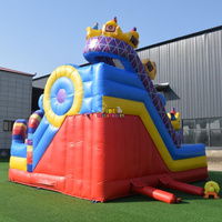 Kastil Lompat Tiup Komersial PVC OEM Circus, Rumah Lompat Tiup untuk Anak-anak, Sewa Acara Taman Bermain