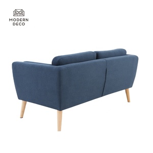 Blu in tessuto 2 posti moderno nordic stile scandinavo divano divano per lo <span class=keywords><strong>studio</strong></span> appartamento composto da soggiorno mobili - Product Image 4