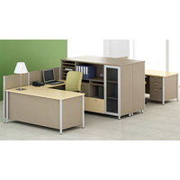 Bureau de direction moderne en L, très vendu, avec tiroirs de rangement – structure en acier et aluminium durable et écologique, garantie 5 ans
