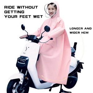 Imperméable en EVA pour adultes avec capuche à double bord détachable, poignets élastiques et gants intégrés - Randonnée, portable et tendance, unisexe - Product Image 2