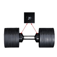 Équipement de gymnastique haltères Fitness réglable pas cher portable ensembles d'haltères en fonte 40kg