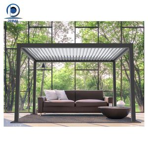 Pergola Louvre motorisée électrique intelligente, pergola extérieure motorisée en aluminium avec stores et ombrages - Product Image 5