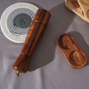 Molinillo de pimienta de madera de <span class=keywords><strong>acacia</strong></span> ajustable, herramientas de cocina de especias de cerámica manual, molinillo de pimienta de sal rosa - Product Image 6