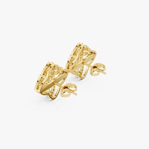 <b>Top</b> Selling Modern Geometric Floral Diamond Stud <b>Earrings</b> for Women with Unique Artistic Design for Everyday Fashion for Sale - Product Image 2