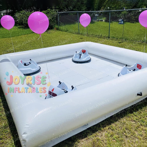 13x13ft PVC inflable parachoques coche Go Kart pista Arena carrera pista valla para niños Go Kart juego de carreras producto castillo inflable - Product Image 1