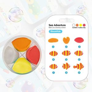 12 Pieces Underwater Adventure Theme Air Dry <b>Modeling</b> Clay Colorful DIY Set for Kids Handmade Toys - Product Image 3