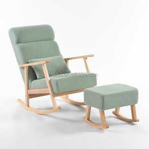 Silla Mecedora de Madera Moderna y Económica en Oferta para Lactancia y Cuidado del Bebé, para Mamá - Product Image 1