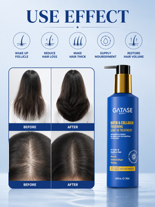 Tratamiento Capilar Sin Enjuague GATASE con Biotina y Colágeno, Fortalece, Previene la Rotura, Hidrata Profundamente para Cabello Fino y Delgado - Product Image 4