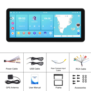 Podofo 12.3 ''đài phát thanh xe 4 + 64GB cho Audi tất cả các Series Carplay/Android tự động/GPS/Wifi/BT/FM/RDS/IPS/chia màn hình nhà máy ban đầu - Product Image 6