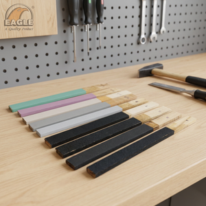 Juego de 8 limas planas ligeras con mangos de madera, varillas de lijado hechas en India para pulir y trabajar joyas - Product Image 3