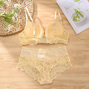 Chất Lượng Cao Của Phụ Nữ Hàng Ngày Sexy Thoáng Khí Liền Mạch Bộ Bikini Đặt Thoải Mái Trong Suốt Hollow Áo Ngực Ren Cắt Eo Sexy - Product Image 3