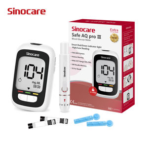 เครื่องวัดระดับน้ำตาลในเลือด Sinocare พร้อมแผ่นทดสอบน้ำตาลในเลือดสำหรับผู้ป่วยเบาหวาน - Product Image 2