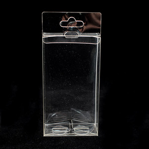 Boîtes d'emballage pour animaux de compagnie en plastique transparent pliables personnalisées, boîtes d'affichage en plastique transparentes de petite taille avec trou de suspension - Product Image 1