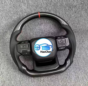 Nuevo Volante Deportivo de Fibra de Carbono con Cuero Perforado y Luces LED para <span class=keywords><strong>Toyota</strong></span> <span class=keywords><strong>CHR</strong></span> 2018 - Product Image 1