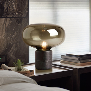 Postmodern Marble Glass Bedside Table <b>Lamp</b> Nordic Minimalist Design Flexible for Home Office <b>Study</b> Bedroom Showroom Decorative - Product Image 3
