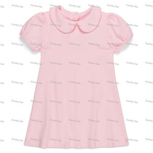 Le neonate estive si vestono alla moda in <span class=keywords><strong>cotone</strong></span> bianco da ragazza manica corta Peter Pan Dress <span class=keywords><strong>per</strong></span> bambini abiti da bambina - Product Image 2