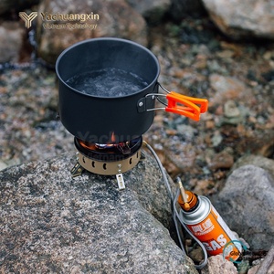 Réchaud à gaz portable en alliage d'aluminium, pliable, équipement de cuisine de camping en plein air, pour 1 à 2 personnes, design simple, utilisable en toutes saisons - Product Image 5