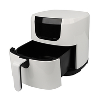Friteuse à air électrique Vasion 5L, contrôle numérique, protection contre la surchauffe, surface antiadhésive, forme carrée, plastique, utilisation domestique et extérieure, 5L