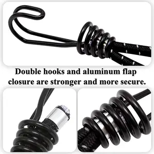 Hot Multifunction Outdoor Canopy Elastic Rubber Latex Lashing Bungee Cord With Single Hook For Tent And Luggage