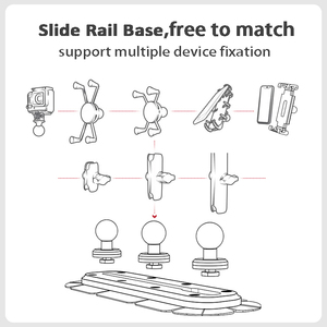 แผงเลื่อนเลื่อนสำหรับเรือคายัคสำหรับแรมขนาด20มม. 1นิ้ว - Product Image 3