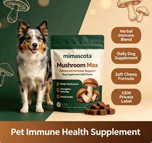 Complément alimentaire pour chiens Mushroom <span class=keywords><strong>Max</strong></span> Advanced Immune Support, en forme de bouchées moelleuses, aux champignons Shiitake, contribue à renforcer l'immunité et la santé globale. - Product Image 4