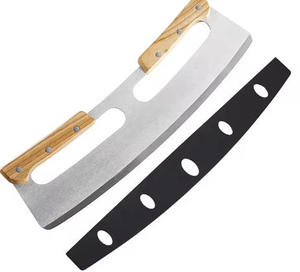Couvre-couteau à pizza en plastique à glissière ondulée rose, ensemble élégant avec logo, plateau orange et scie électrique de qualité supérieure - Product Image 1