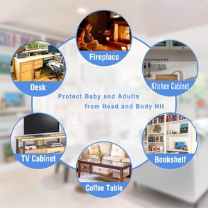 Bé an toàn cạnh bảo vệ rõ ràng bảng góc bảo vệ Silicone PVC chất liệu Pre ghi âm dính tường đồ nội thất bội thu - Product Image 6