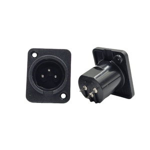 Connecteur vidéo XLR mâle 3 broches en plastique, prise <span class=keywords><strong>jack</strong></span> XLR 3 broches mâle, connecteur audio XLR 3 broches mâle à monter - Product Image 2