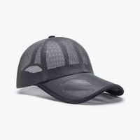 Nouvelle casquette de baseball respirante en maille, 6 pièces, avec logo personnalisable, tendance et polyvalente, couleur unie réglable pour l'été